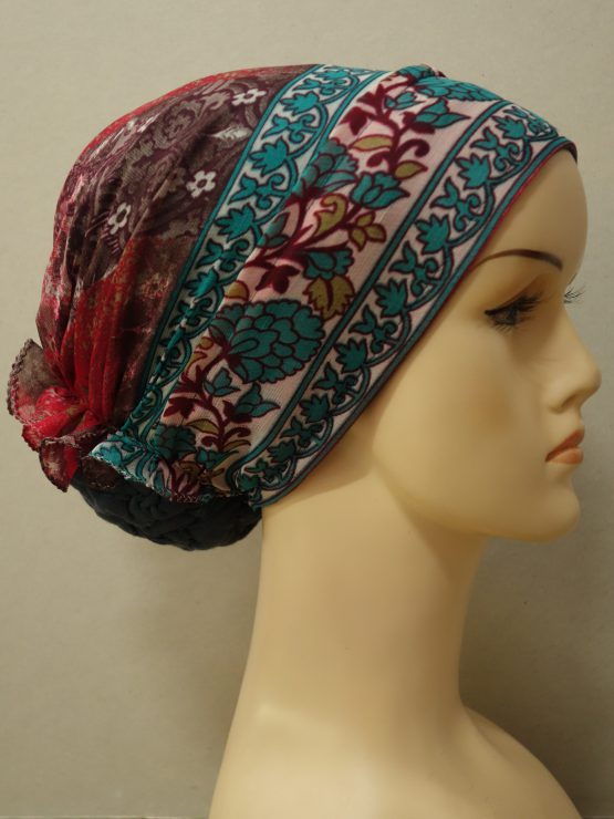 Grafitowy turban we wzory