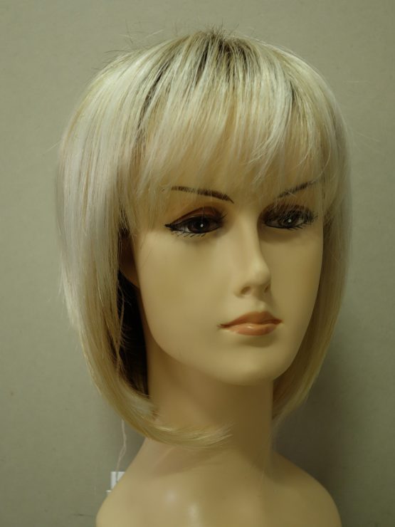 Krótka peruka jasny blond pocieniowana