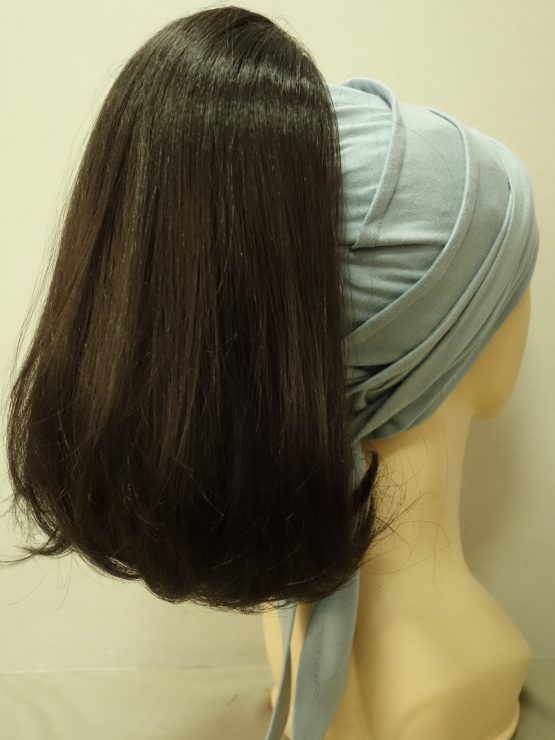 Włosy na opasce - półdługie ciemny brąz