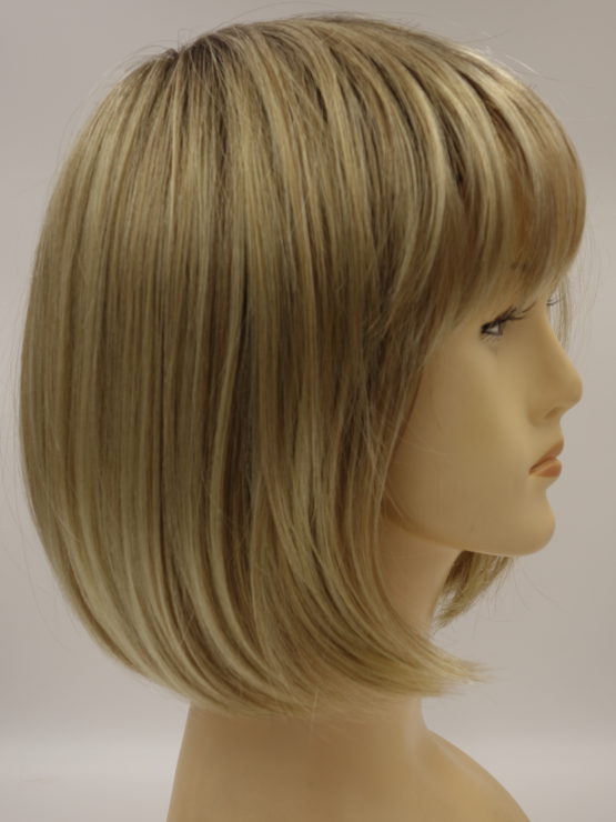 Krótka peruka blond z pasemkami