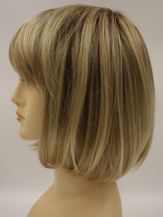 Krótka peruka blond z pasemkami