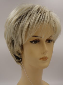 Krótka peruka platynowy blond na ciemniejszej podstawie