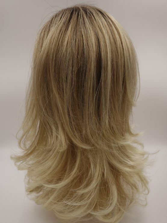Długa peruka jasny blond z refleksami