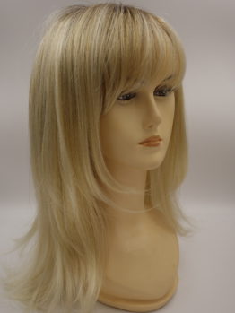 Długa peruka platynowy blond na ciemniejszej podstawie