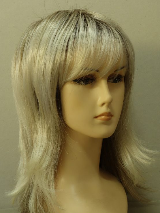 Długa peruka jasny blond na ciemniejszej podstawie