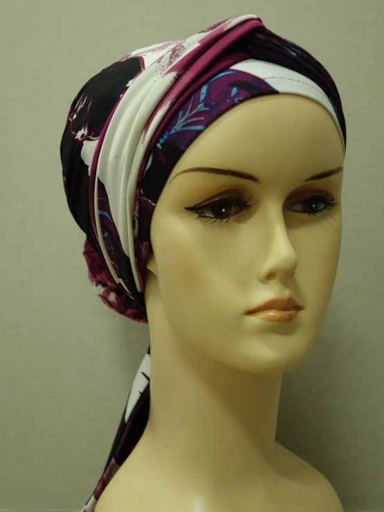Kolorowy turban we wzory