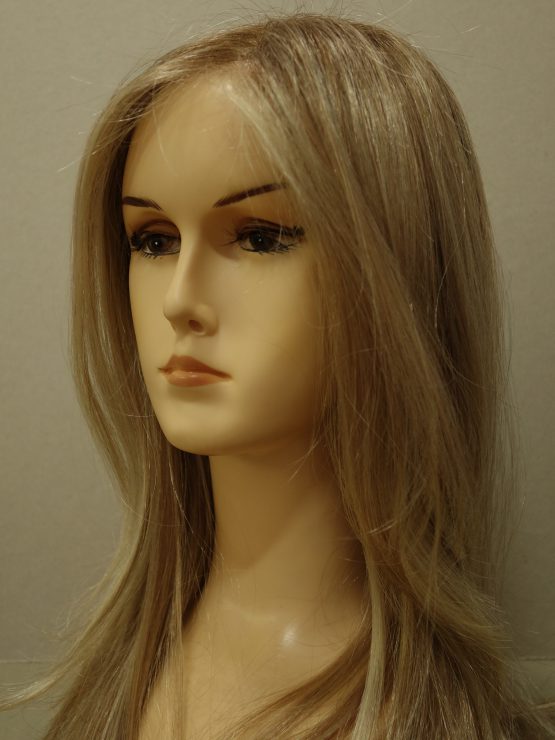 Długa peruka blond na ciemniejszej podstawie