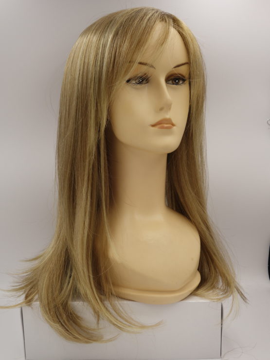 Długa peruka złoty blond z refleksami