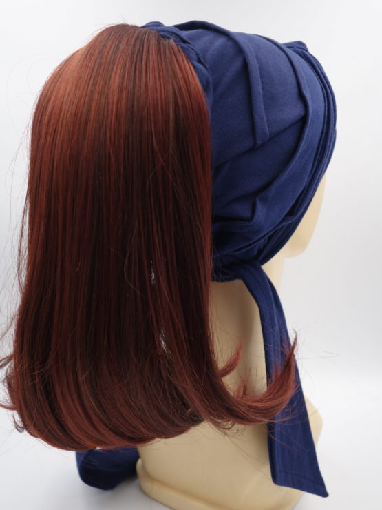 Włosy na opasce - rude, półdługie, proste
